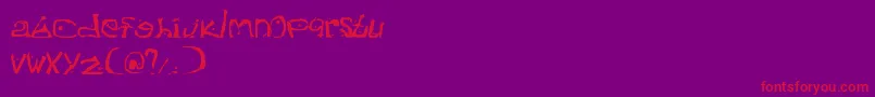 Hateyouall Font – Red Fonts on Purple Background