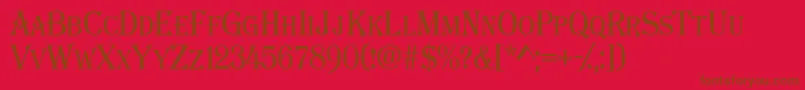 Algericn Font – Brown Fonts on Red Background