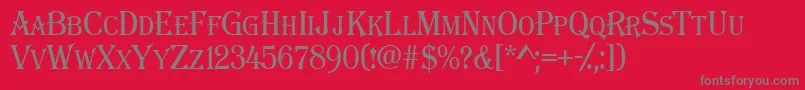 Algericn-Schriftart – Graue Schriften auf rotem Hintergrund