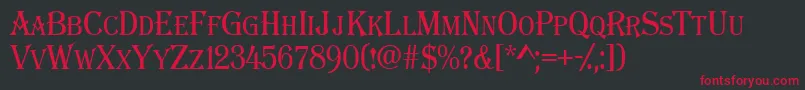 Algericn Font – Red Fonts on Black Background