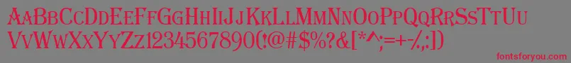 Algericn Font – Red Fonts on Gray Background