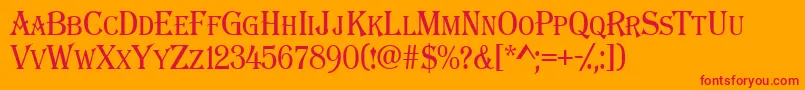 Algericn Font – Red Fonts on Orange Background