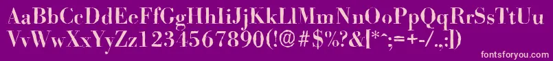BodoniantiqueMediumRegular Font – Pink Fonts on Purple Background
