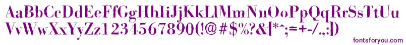 BodoniantiqueMediumRegular Font – Purple Fonts on White Background