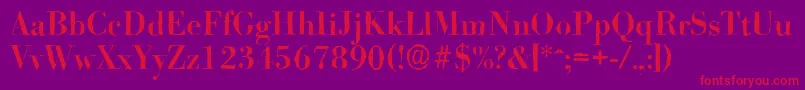 BodoniantiqueMediumRegular Font – Red Fonts on Purple Background