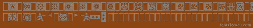 SquareOrnaments Font – Gray Fonts on Brown Background