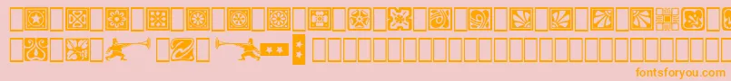 SquareOrnaments Font – Orange Fonts on Pink Background