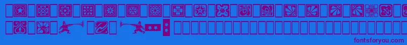 SquareOrnaments Font – Purple Fonts on Blue Background