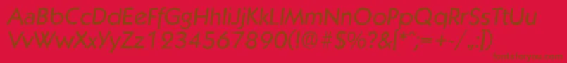 Czcionka KoblenzantiqueItalic – brązowe czcionki na czerwonym tle