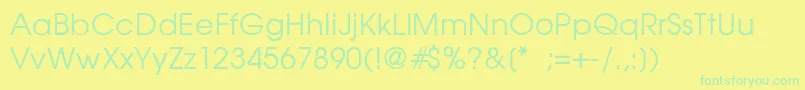 GardenziThin Font – Green Fonts on Yellow Background