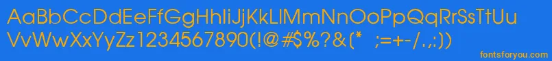GardenziThin Font – Orange Fonts on Blue Background