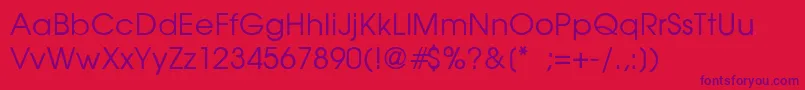 GardenziThin Font – Purple Fonts on Red Background