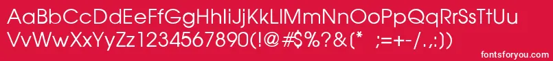 GardenziThin Font – White Fonts on Red Background