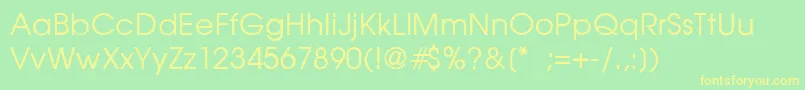 GardenziThin Font – Yellow Fonts on Green Background