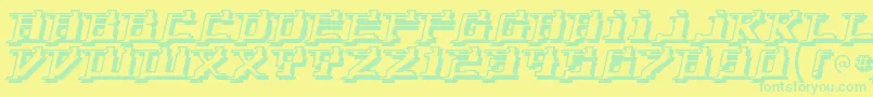 Шрифт Yytriumd – зелёные шрифты на жёлтом фоне
