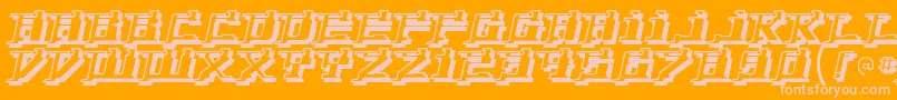フォントYytriumd – オレンジの背景にピンクのフォント
