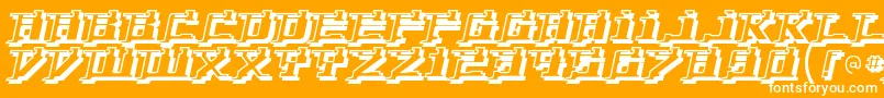 Yytriumd Font – White Fonts on Orange Background