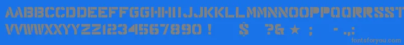 フォントMajor – 青い背景に灰色の文字