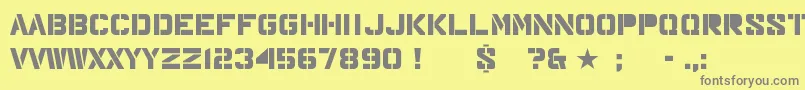 Major Font – Gray Fonts on Yellow Background