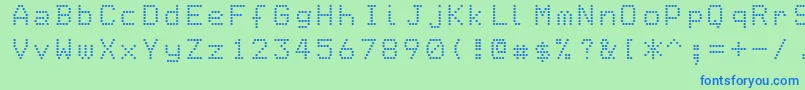 Epson1 Font – Blue Fonts on Green Background