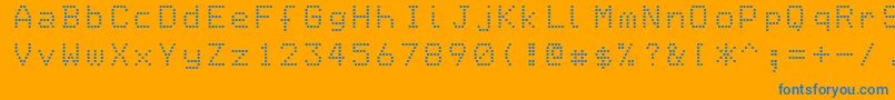 Epson1 Font – Blue Fonts on Orange Background