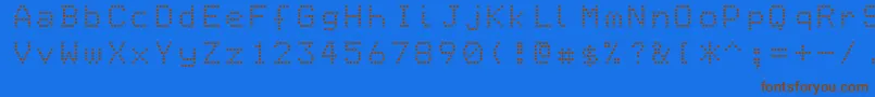 Epson1 Font – Brown Fonts on Blue Background