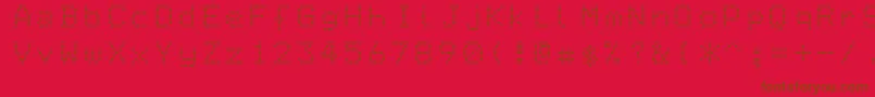 Fonte Epson1 – fontes marrons em um fundo vermelho