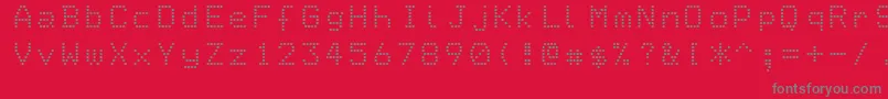 Epson1 Font – Gray Fonts on Red Background