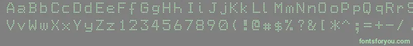 Epson1 Font – Green Fonts on Gray Background