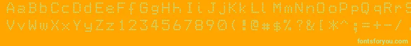 Epson1 Font – Green Fonts on Orange Background