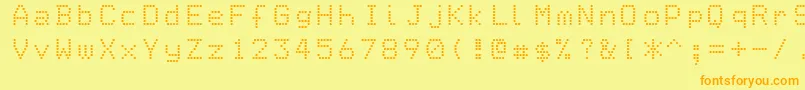 Шрифт Epson1 – оранжевые шрифты на жёлтом фоне
