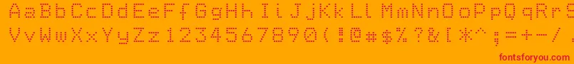 Epson1 Font – Red Fonts on Orange Background