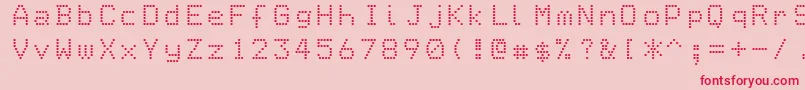 Epson1 Font – Red Fonts on Pink Background