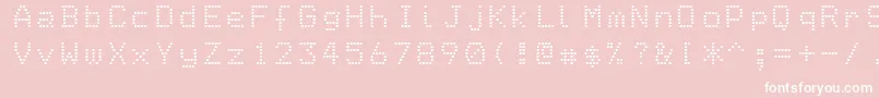 Epson1-Schriftart – Weiße Schriften auf rosa Hintergrund