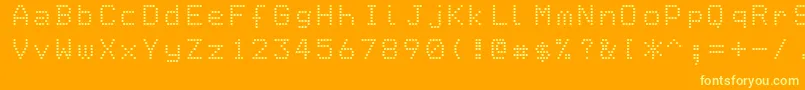 Epson1 Font – Yellow Fonts on Orange Background