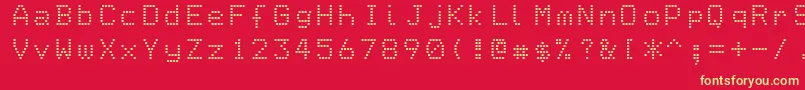 Epson1 Font – Yellow Fonts on Red Background