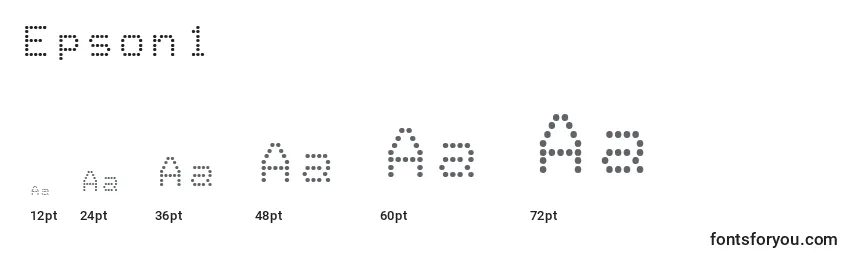 Epson1-fontin koot