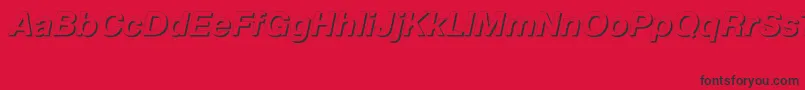 PragmaticashadowcttBolditalic Font – Black Fonts on Red Background