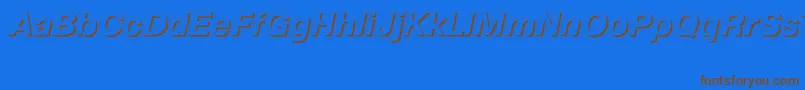 Police PragmaticashadowcttBolditalic – polices brunes sur fond bleu