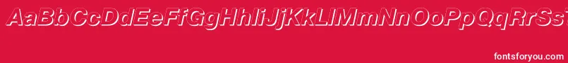 フォントPragmaticashadowcttBolditalic – 赤い背景に白い文字