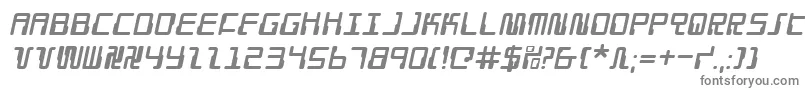フォントDroidLoverItalic – 灰色のフォント