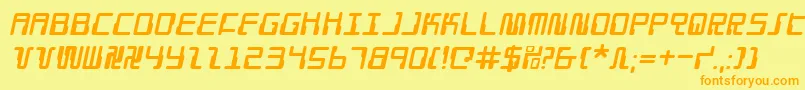 More about DroidLoverItalic Font DroidLoverItalic Font – Orange Fonts on Yellow Background