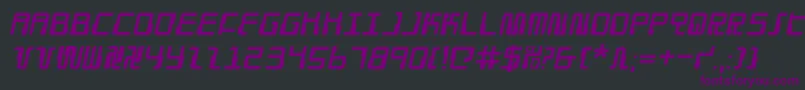 DroidLoverItalic Font – Purple Fonts on Black Background