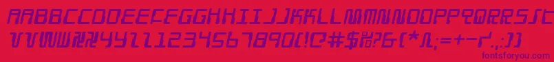 DroidLoverItalic Font – Purple Fonts on Red Background