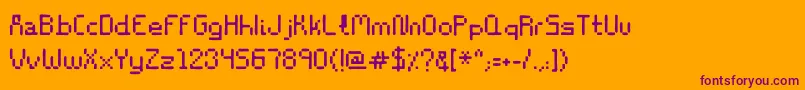 Шрифт Stencil8bitRegular – фиолетовые шрифты на оранжевом фоне