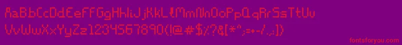 Stencil8bitRegular Font – Red Fonts on Purple Background