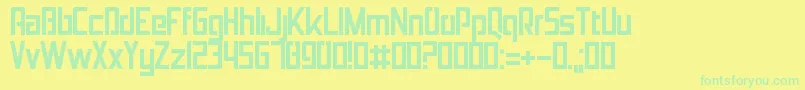 Czcionka Jolana – zielone czcionki na żółtym tle