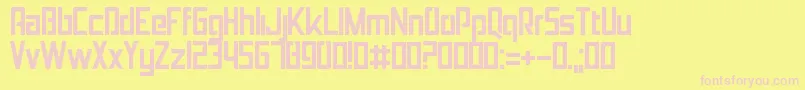 Jolana-Schriftart – Rosa Schriften auf gelbem Hintergrund