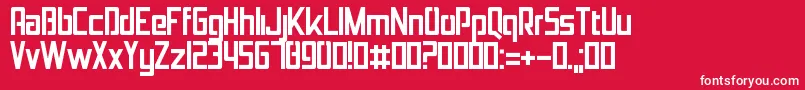 Weitere Informationen zur Jolana-Schriftart Jolana-Schriftart – Weiße Schriften auf rotem Hintergrund