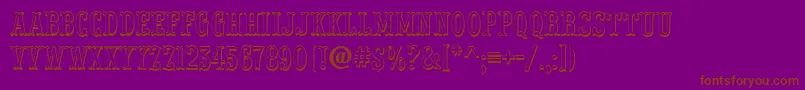 fuente PresentumnrshRegular – Fuentes Marrones Sobre Fondo Morado